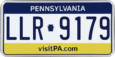 PA license plate LLR9179