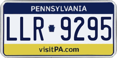 PA license plate LLR9295