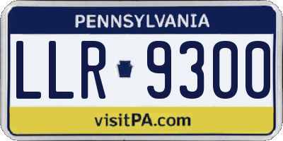 PA license plate LLR9300