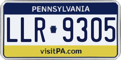 PA license plate LLR9305