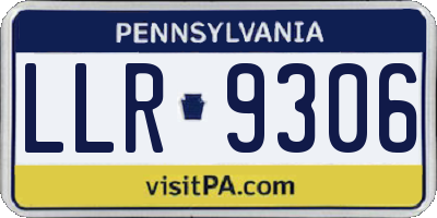 PA license plate LLR9306
