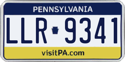 PA license plate LLR9341
