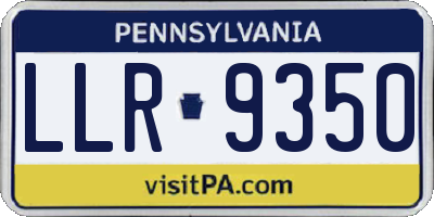 PA license plate LLR9350