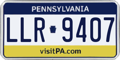 PA license plate LLR9407