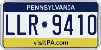 PA license plate LLR9410