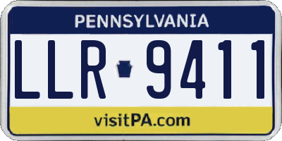 PA license plate LLR9411