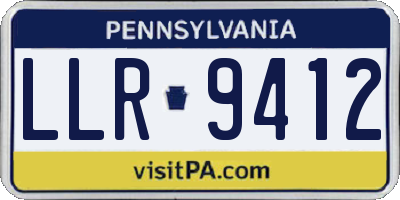 PA license plate LLR9412