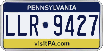 PA license plate LLR9427