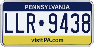 PA license plate LLR9438