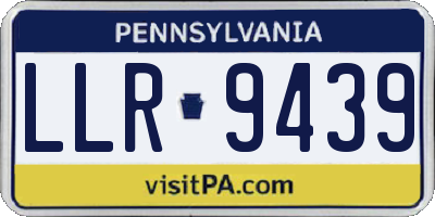 PA license plate LLR9439