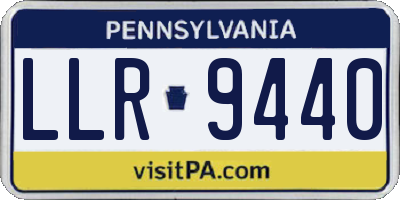 PA license plate LLR9440