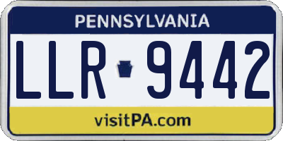 PA license plate LLR9442