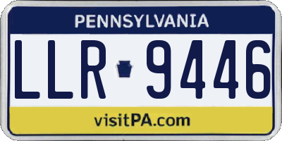 PA license plate LLR9446