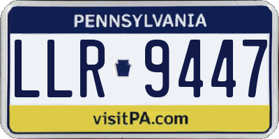 PA license plate LLR9447