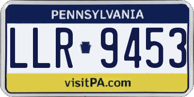 PA license plate LLR9453