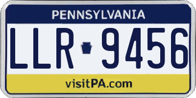 PA license plate LLR9456