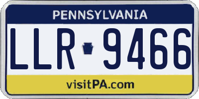 PA license plate LLR9466