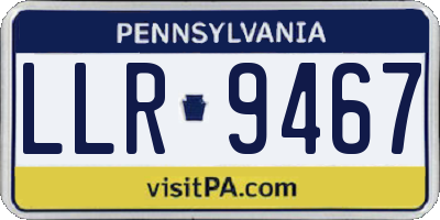 PA license plate LLR9467