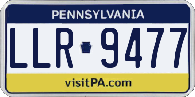 PA license plate LLR9477