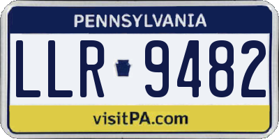 PA license plate LLR9482