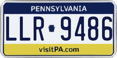 PA license plate LLR9486