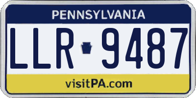 PA license plate LLR9487