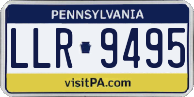 PA license plate LLR9495