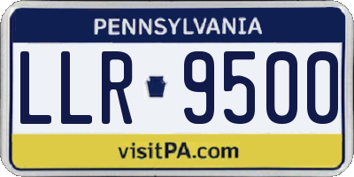 PA license plate LLR9500