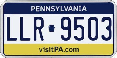 PA license plate LLR9503