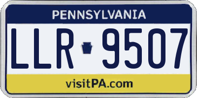 PA license plate LLR9507