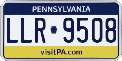 PA license plate LLR9508