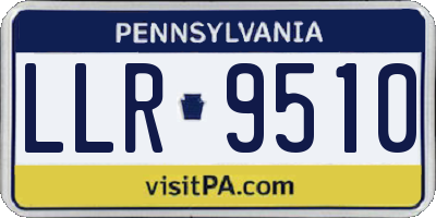 PA license plate LLR9510