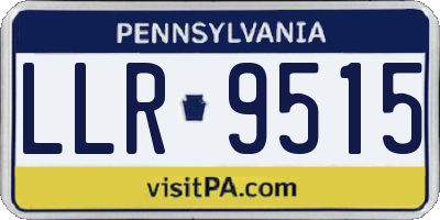 PA license plate LLR9515