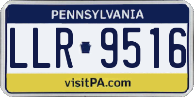 PA license plate LLR9516