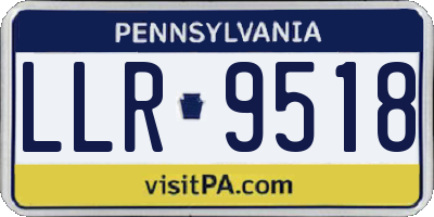 PA license plate LLR9518