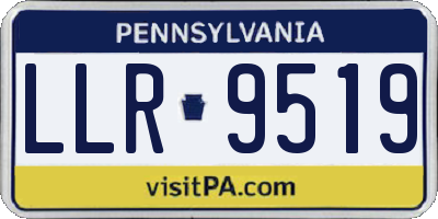 PA license plate LLR9519