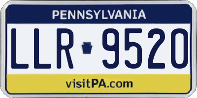 PA license plate LLR9520
