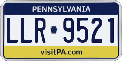PA license plate LLR9521