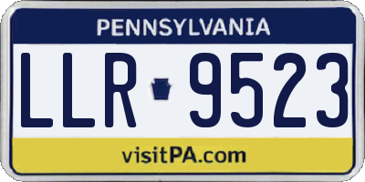 PA license plate LLR9523