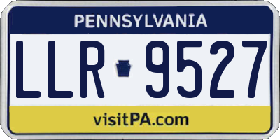 PA license plate LLR9527