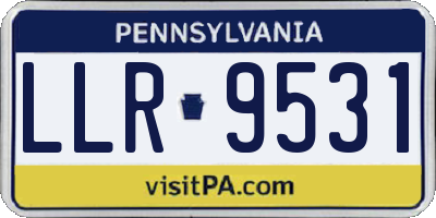 PA license plate LLR9531