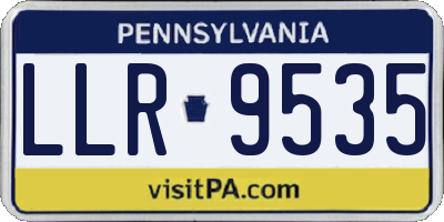 PA license plate LLR9535