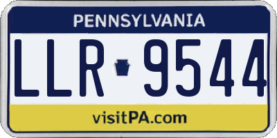 PA license plate LLR9544