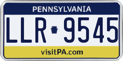 PA license plate LLR9545