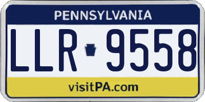 PA license plate LLR9558