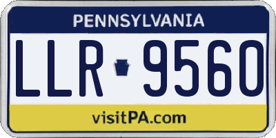 PA license plate LLR9560
