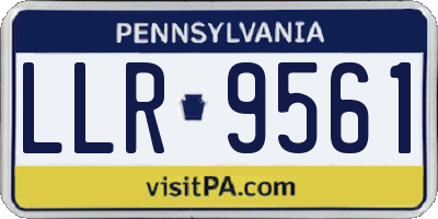PA license plate LLR9561