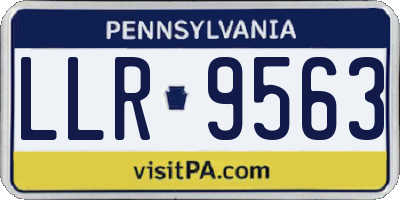 PA license plate LLR9563