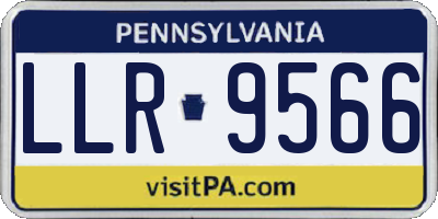 PA license plate LLR9566