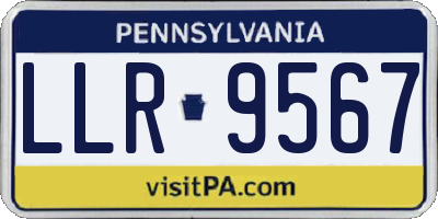 PA license plate LLR9567